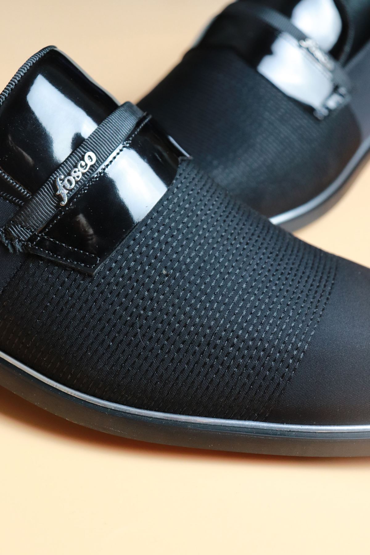 Fosco - 9086 - Siyah Saten Klasik Erkek Ayakkabı 