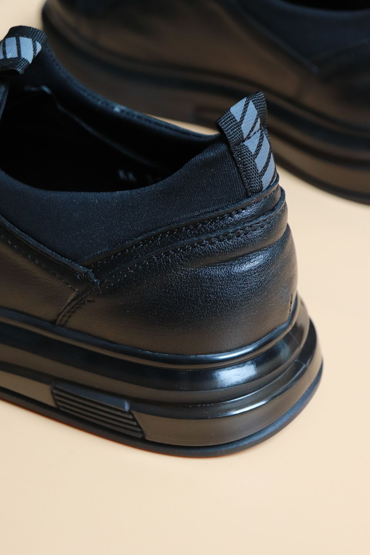 Alberto Rossi - 3279 - Siyah Hakiki Deri Erkek Sneakers
