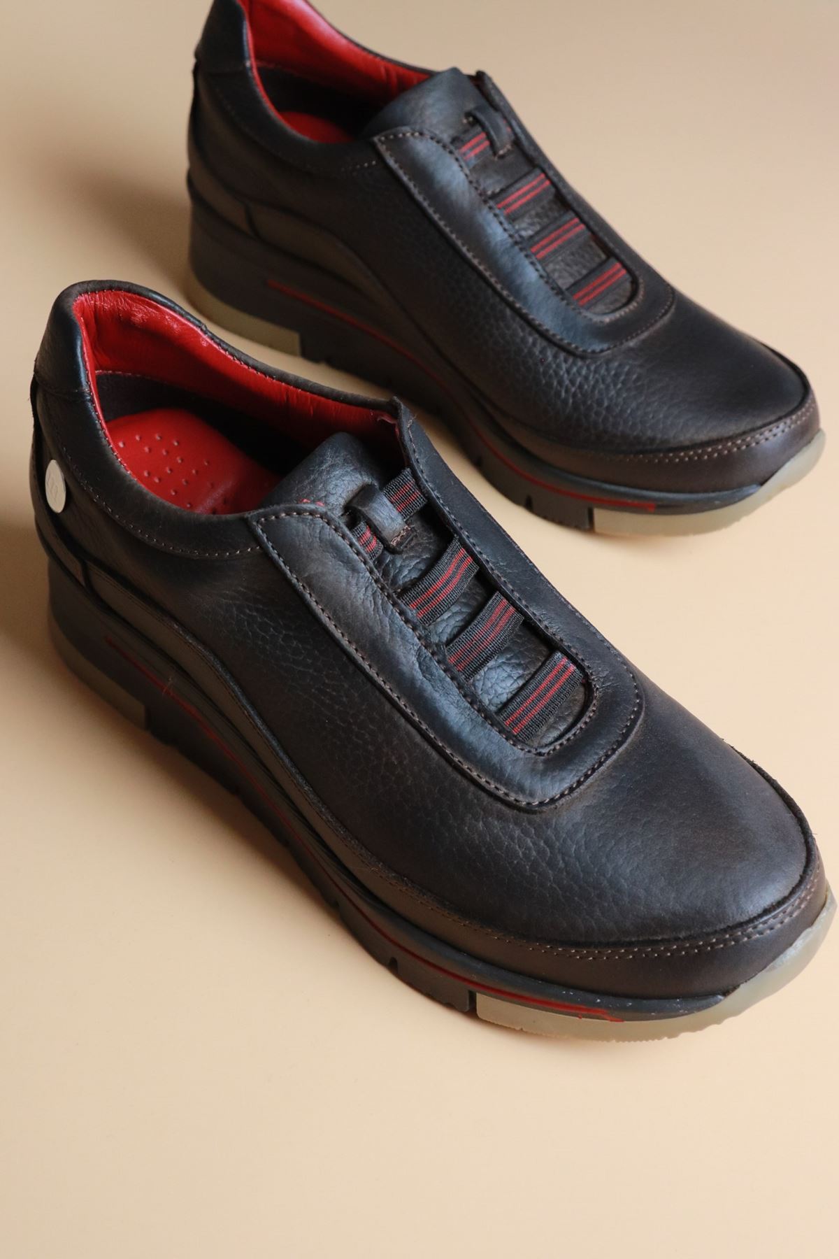 Mammamia - D21KA - 3200LX Kahverengi Dolgu Topuk Kadın Ayakkabısı