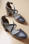 Trendayakkabı - Platin Prada Tokalı Kadın Ayakkabı